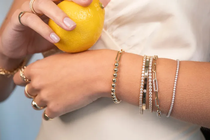 Bracelets RG 14k Diamond Link Paperclip Bracelet