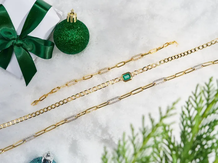 Bracelets RG 14k Diamond Link Paperclip Bracelet