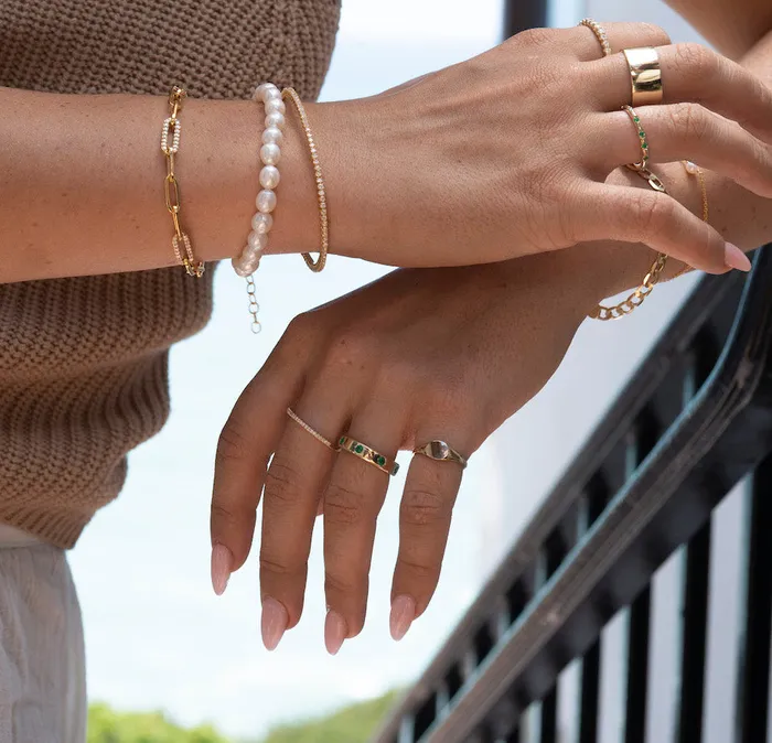 Bracelets RG 14k Diamond Link Paperclip Bracelet
