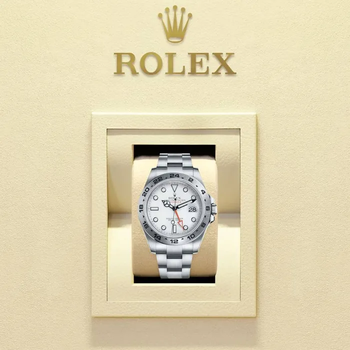 Bracelets Rolex Explorer II Polar 42mm Ref 216570 White Dial Stainless Steel Oyster Bracelet Womens Watch Rolex