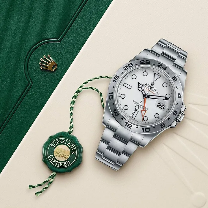 Bracelets Rolex Explorer II Polar 42mm Ref 216570 White Dial Stainless Steel Oyster Bracelet Womens Watch Rolex