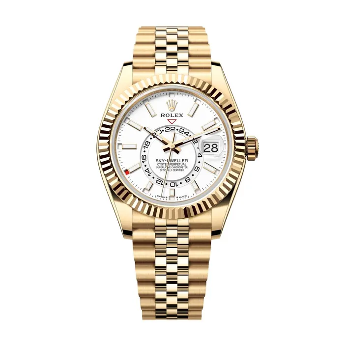 Bracelets Rolex SkyDweller 42mm Ref 3369380006 Intense White Stick Dial 18K Yellow Gold Jubilee Bracelet Watch Rolex Bracelets Rolex SkyDweller 42mm Ref 3369380006 Intense White Stick Dial 18K Yellow Gold Jubilee Bracelet Watch Rolex