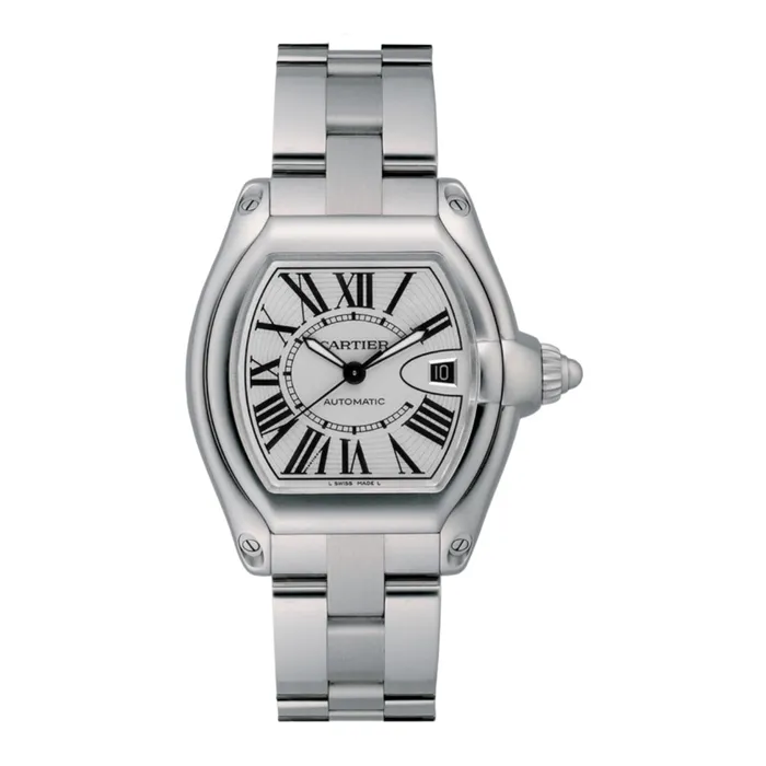 Cartier Roadster 46mm Watch Ref W6206017 Silver Roman Dial Stainless Steel Bracelet Cartier Bracelets Cartier Roadster 46mm Watch Ref W6206017 Silver Roman Dial Stainless Steel Bracelet Cartier Bracelets