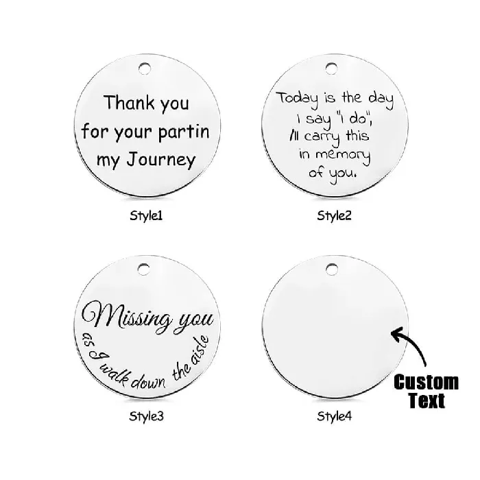 Charm Necklaces Personalized Photo Memorial Wedding Bouquet Charm Vintage Ivory Beads Crystal Spacers Belbren