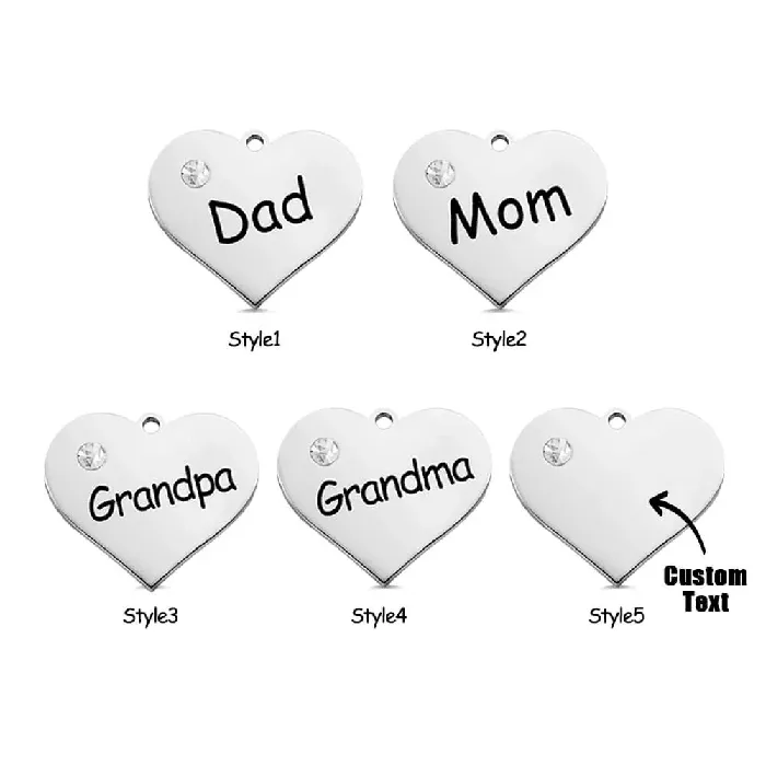 Charm Necklaces Personalized Photo Memorial Wedding Bouquet Charm Vintage Ivory Beads Crystal Spacers Belbren