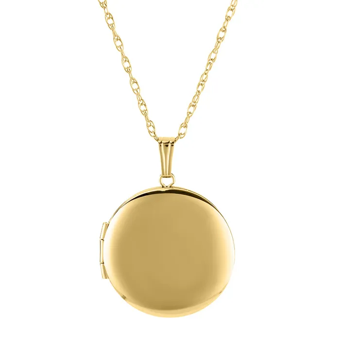 Croghans 14K Gold Filled 33mm Round Locket Necklace Necklaces