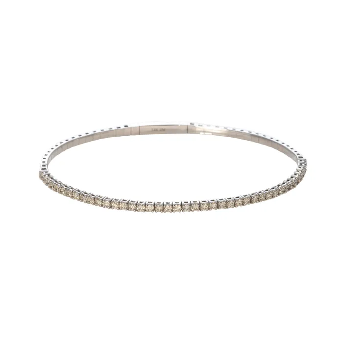 Croghans PreStyled Sets 1ctw Diamond 14K White Gold Flexible Tennis Bangle Croghans PreStyled Sets 1ctw Diamond 14K White Gold Flexible Tennis Bangle
