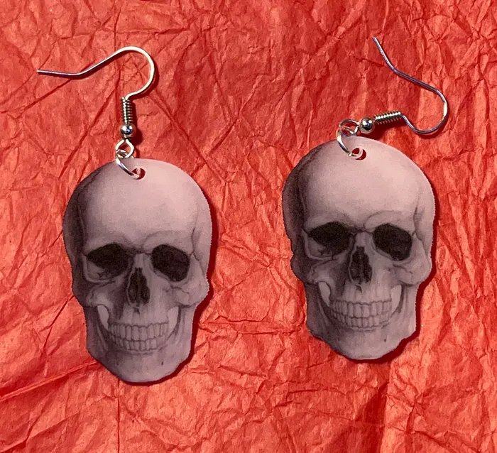 Detailed Skeleton Skull Handmade Earrings Sam Makes Things Earrings