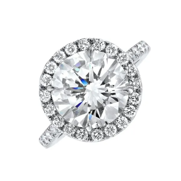Diamond Source NYC Platinum Engagement Ring Round Brilliant Cut Diamond With Center 441ct J SI1 GIA CERT CST441 Rings