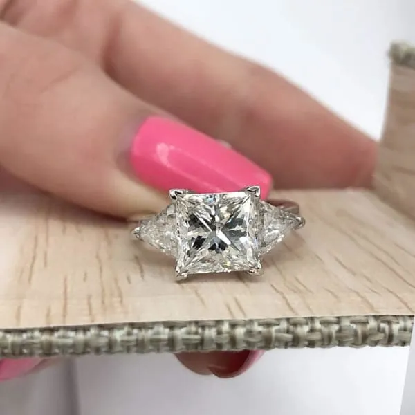Diamond Source NYC Rings Platinum EDGL Certified Threestone Engagement Ring features 451ct TCW Diamonds ENG77500 Diamond Source NYC Rings Platinum EDGL Certified Threestone Engagement Ring features 451ct TCW Diamonds ENG77500
