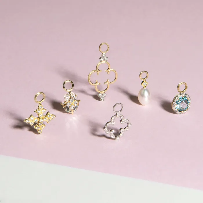 Earrings Jude Frances Jude Frances Lisse Pearl Briolette Earring Charms