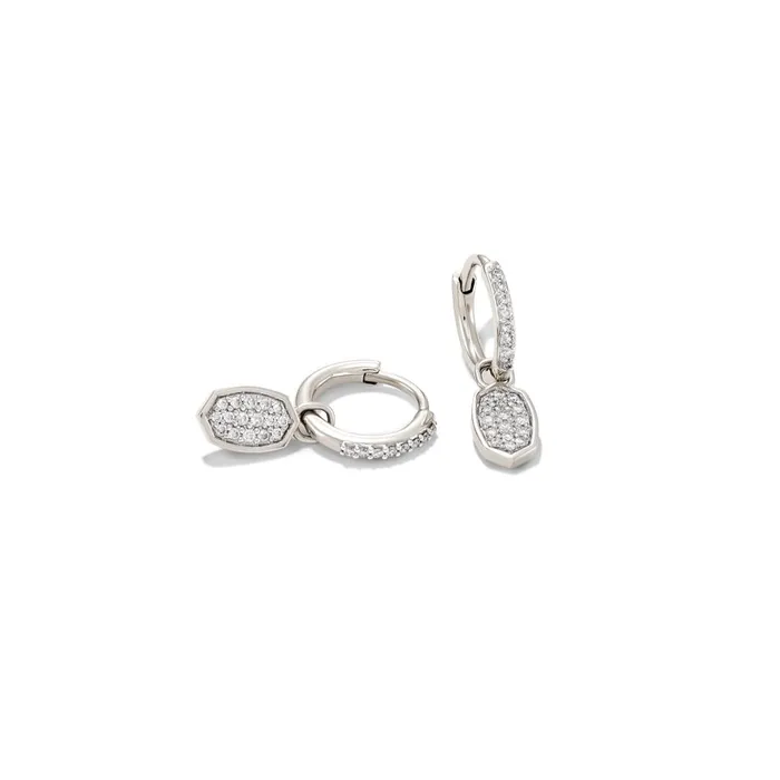 Earrings Kendra Scott Kendra Scott Marisa 14K White Gold Diamond Huggie Earrings Earrings Kendra Scott Kendra Scott Marisa 14K White Gold Diamond Huggie Earrings