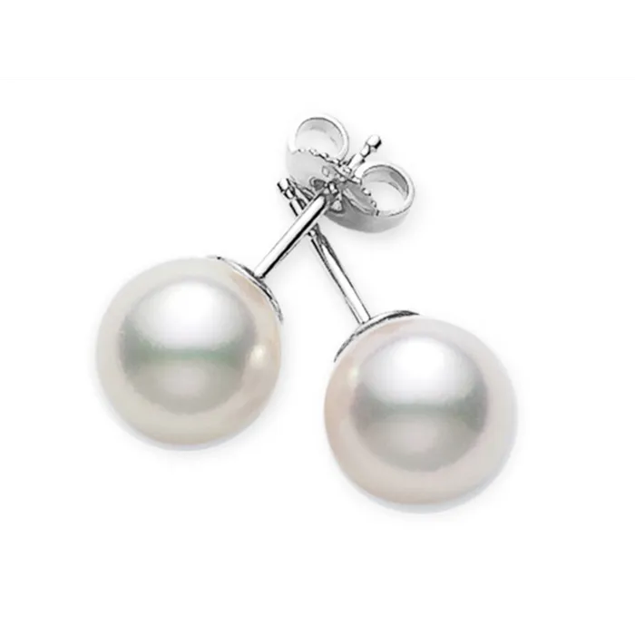 Earrings Mikimoto Mikimoto 18K White Gold 6mm Cultured White Pearl Stud Earrings Earrings Mikimoto Mikimoto 18K White Gold 6mm Cultured White Pearl Stud Earrings
