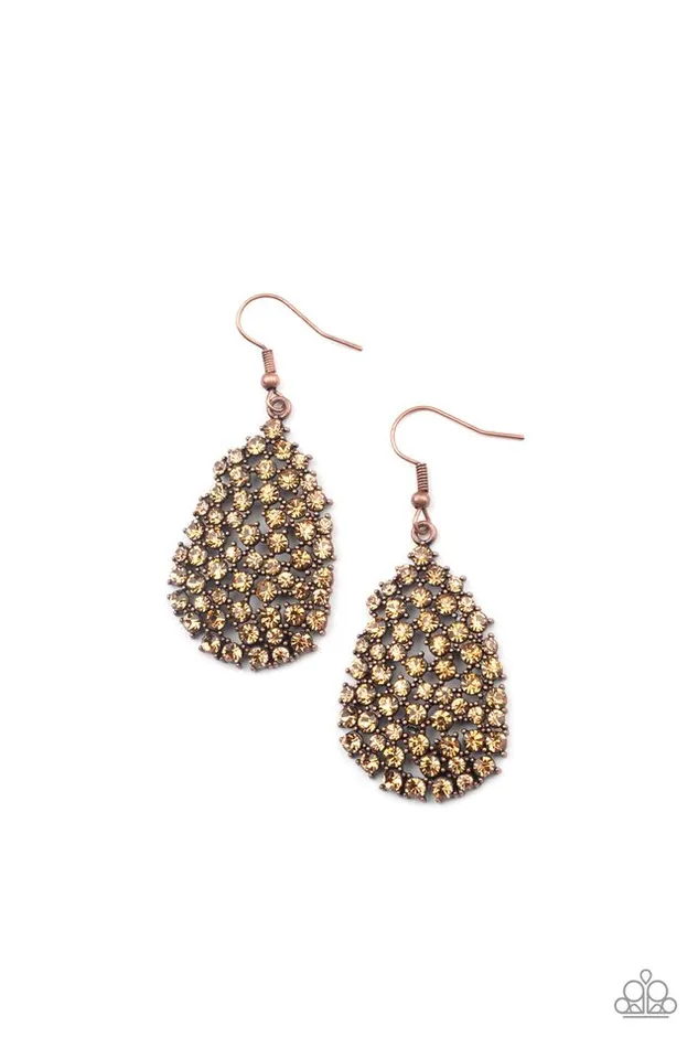 Earrings Paparazzi Earring Daydreamy Dazzle Copper Paparazzi Jewelry Earrings Paparazzi Earring Daydreamy Dazzle Copper Paparazzi Jewelry