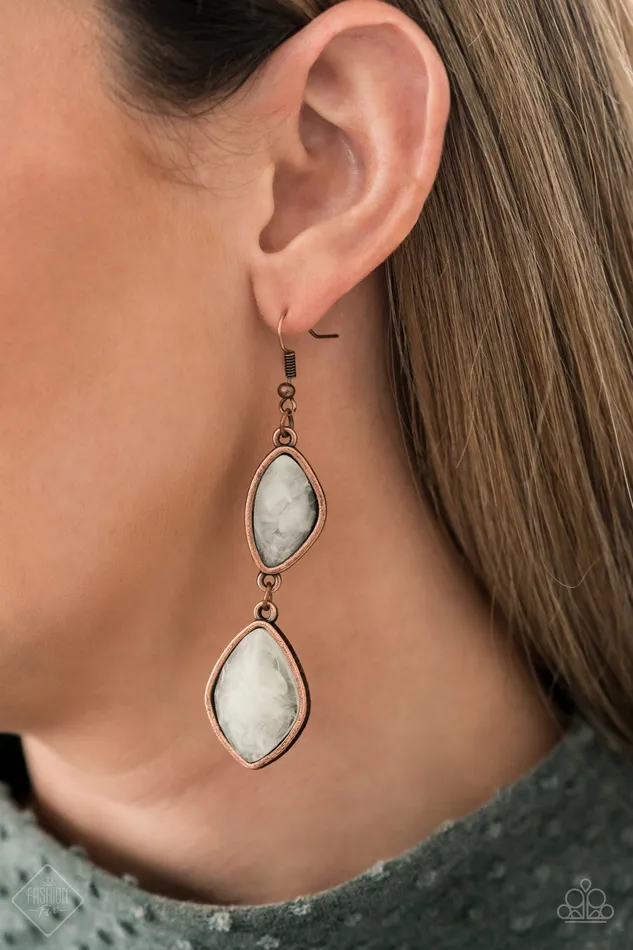 Earrings Paparazzi Earring Fashion Fix Jan 2021 The Oracle Has Spoken Copper Paparazzi Jewelry