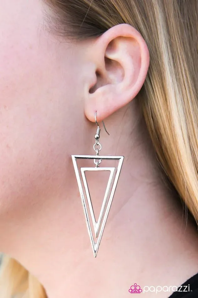 Earrings Paparazzi Earring Look Sharp Silver Paparazzi Jewelry
