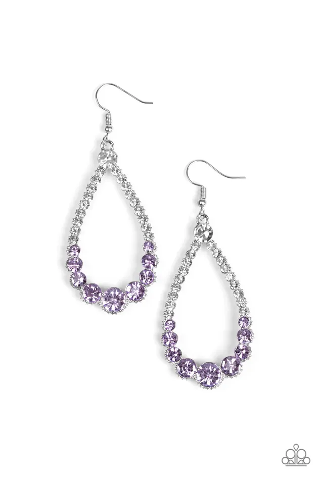 Earrings Paparazzi Earring Token Twinkle Purple Paparazzi Jewelry