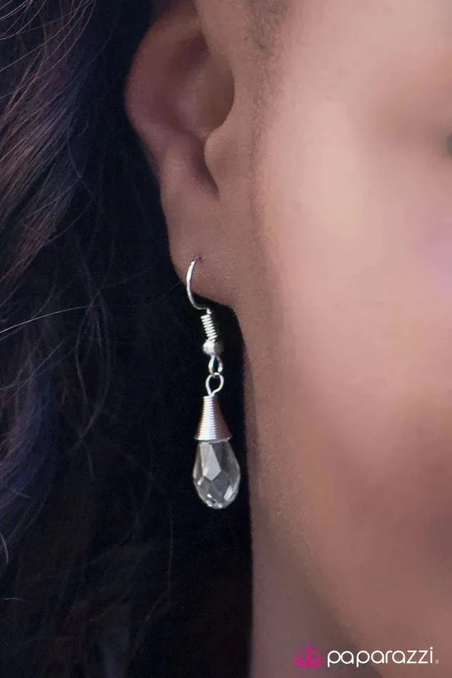Earrings Paparazzi Earring You Light Up My World Silver Paparazzi Jewelry