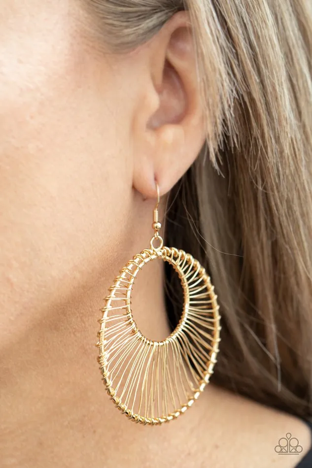 Earrings Paparazzi Jewelry Paparazzi Earring Artisan Applique Gold