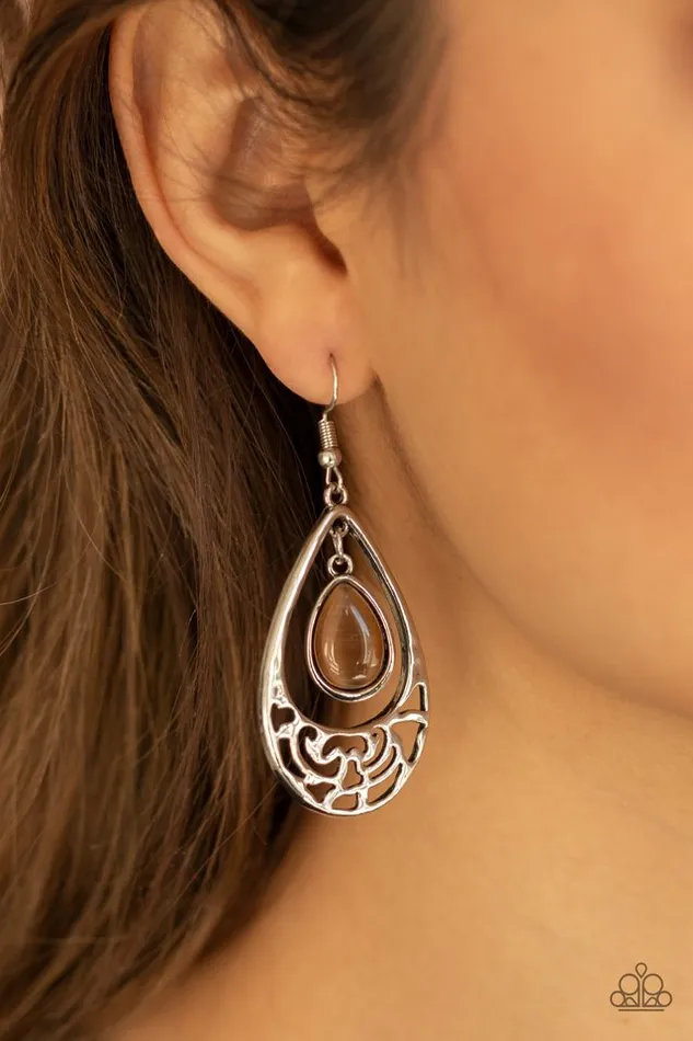 Earrings Paparazzi Jewelry Paparazzi Earring DEW You Feel Me Brown