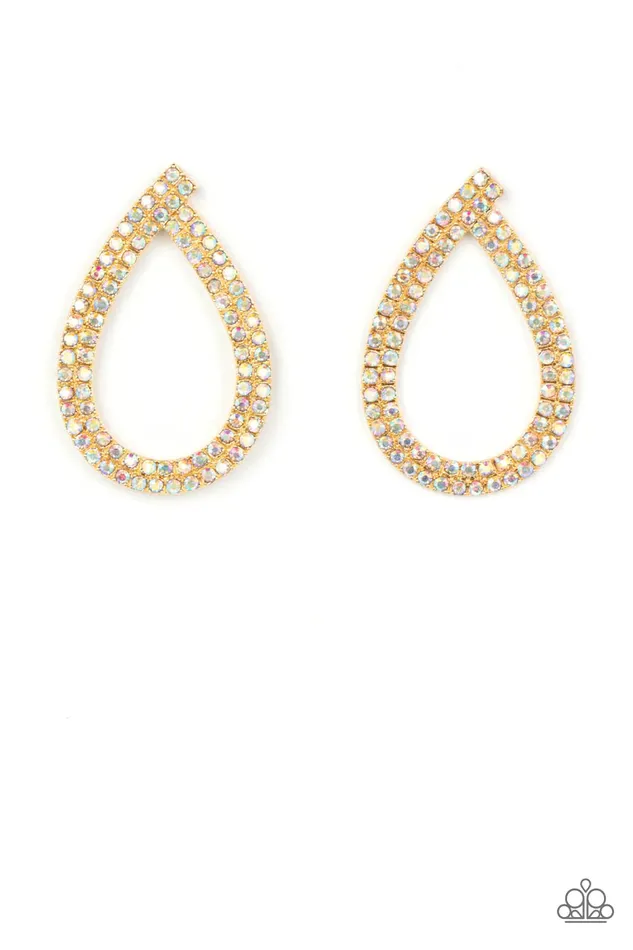 Earrings Paparazzi Jewelry Paparazzi Earring Diva Dust Gold