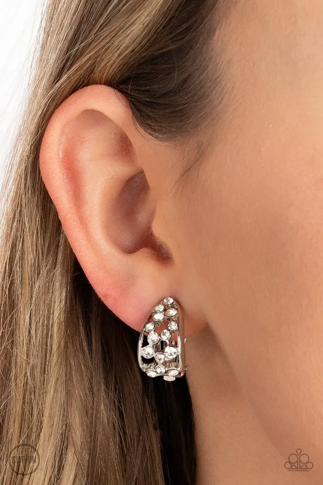 Earrings Paparazzi Jewelry Paparazzi Earring Extra Effervescent White