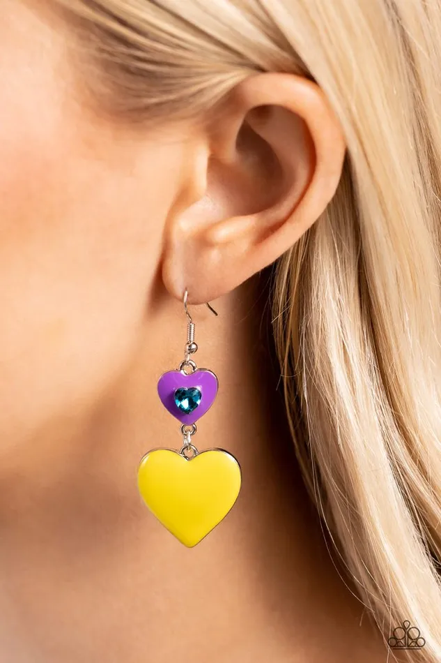 Earrings Paparazzi Jewelry Paparazzi Earring Flirting with Fashion Purple