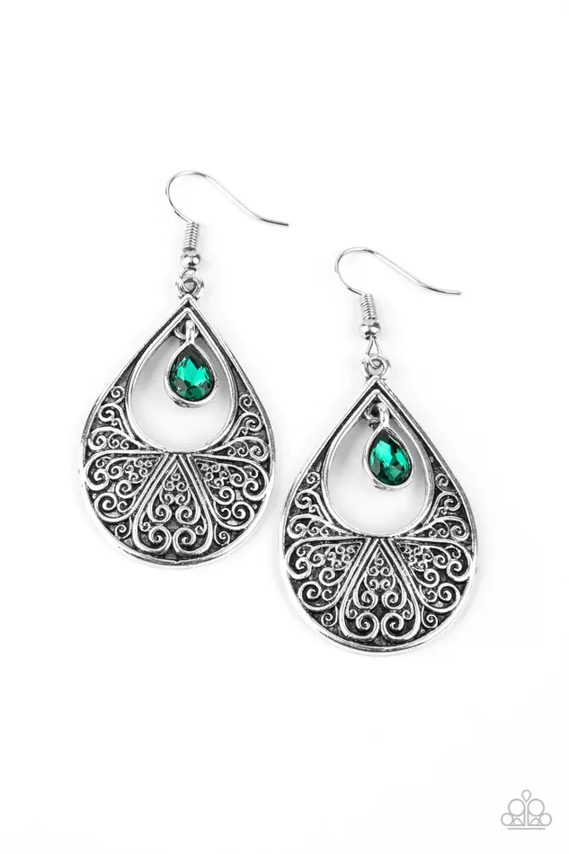 Earrings Paparazzi Jewelry Paparazzi Earring Garden Magic Green