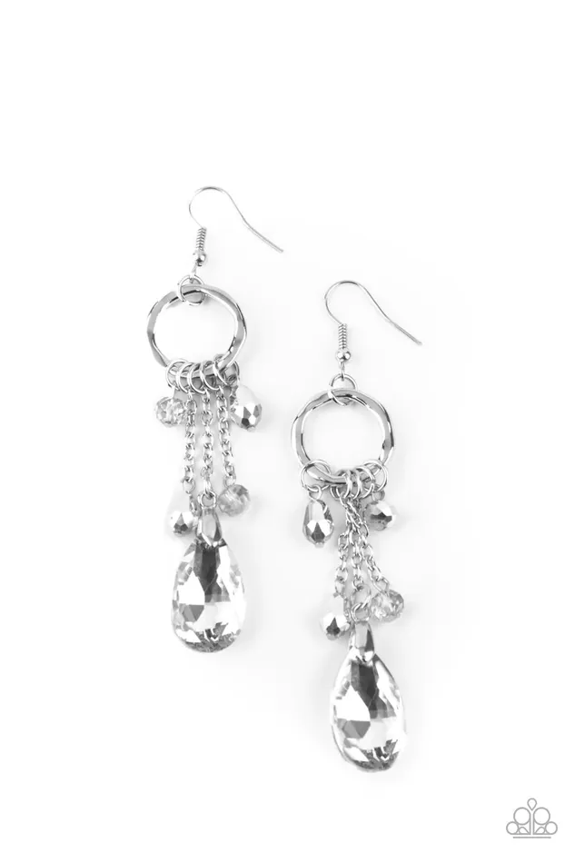 Earrings Paparazzi Jewelry Paparazzi Earring Glammed Up Goddess Silver