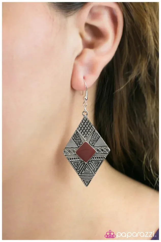 Earrings Paparazzi Jewelry Paparazzi Earring Jungle Cruz Red