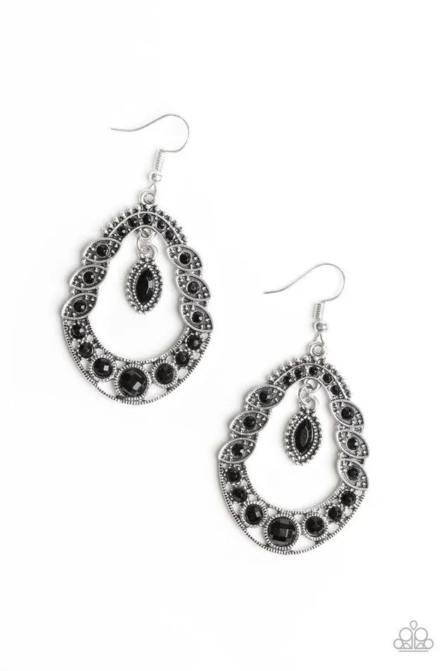 Earrings Paparazzi Jewelry Paparazzi Earring Malibu Mardi Gras Black
