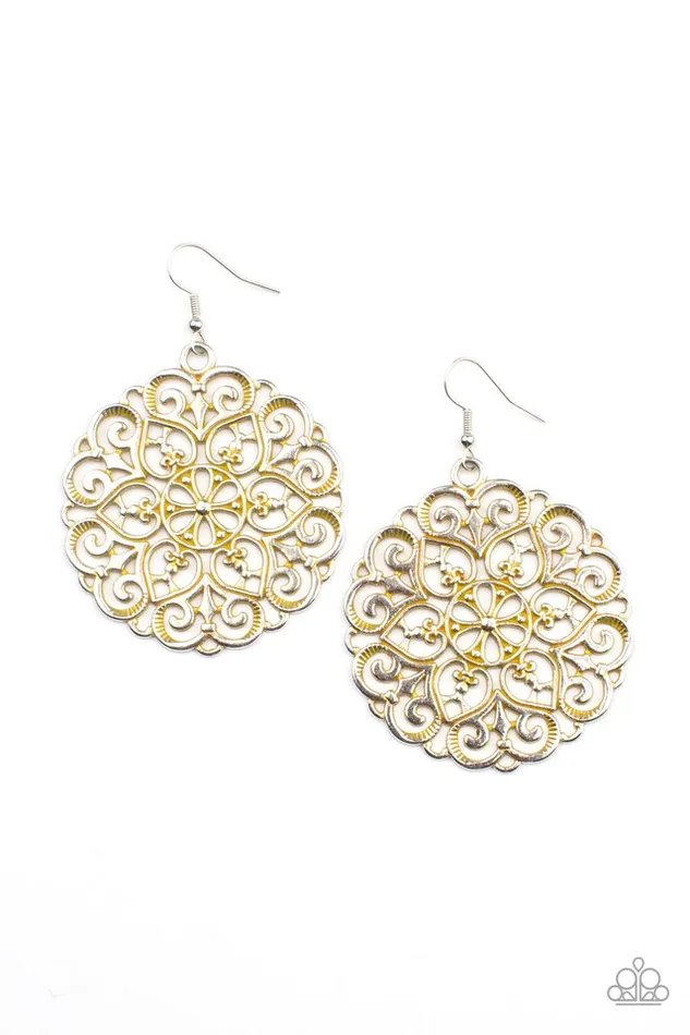 Earrings Paparazzi Jewelry Paparazzi Earring MANDALA Effect Yellow Earrings Paparazzi Jewelry Paparazzi Earring MANDALA Effect Yellow