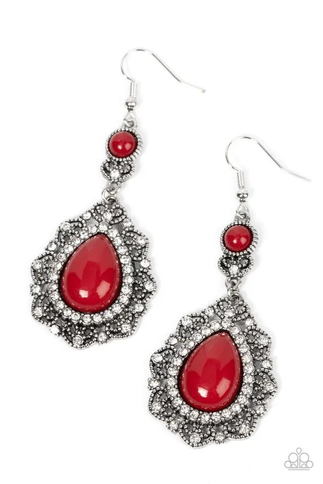 Earrings Paparazzi Jewelry Paparazzi Earring Palace Bribe Red Earrings Paparazzi Jewelry Paparazzi Earring Palace Bribe Red