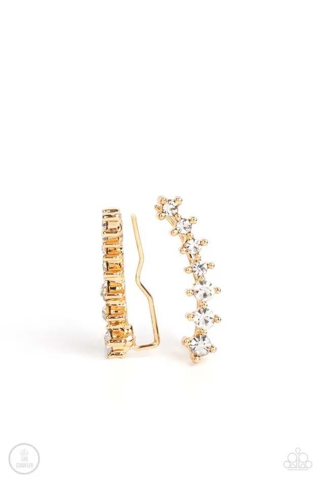 Earrings Paparazzi Jewelry Paparazzi Earring PRISMATIC and Proper Gold