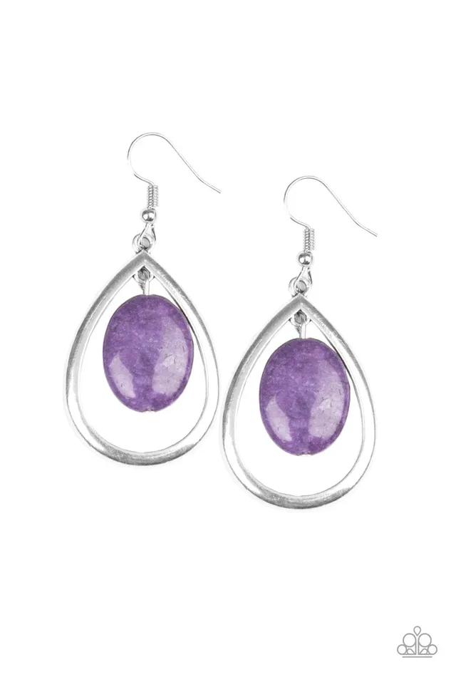 Earrings Paparazzi Jewelry Paparazzi Earring Seasonal Simplicity Purple