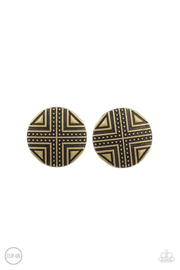 Earrings Paparazzi Jewelry Paparazzi Earring Shielded Shimmer Brass Earrings Paparazzi Jewelry Paparazzi Earring Shielded Shimmer Brass