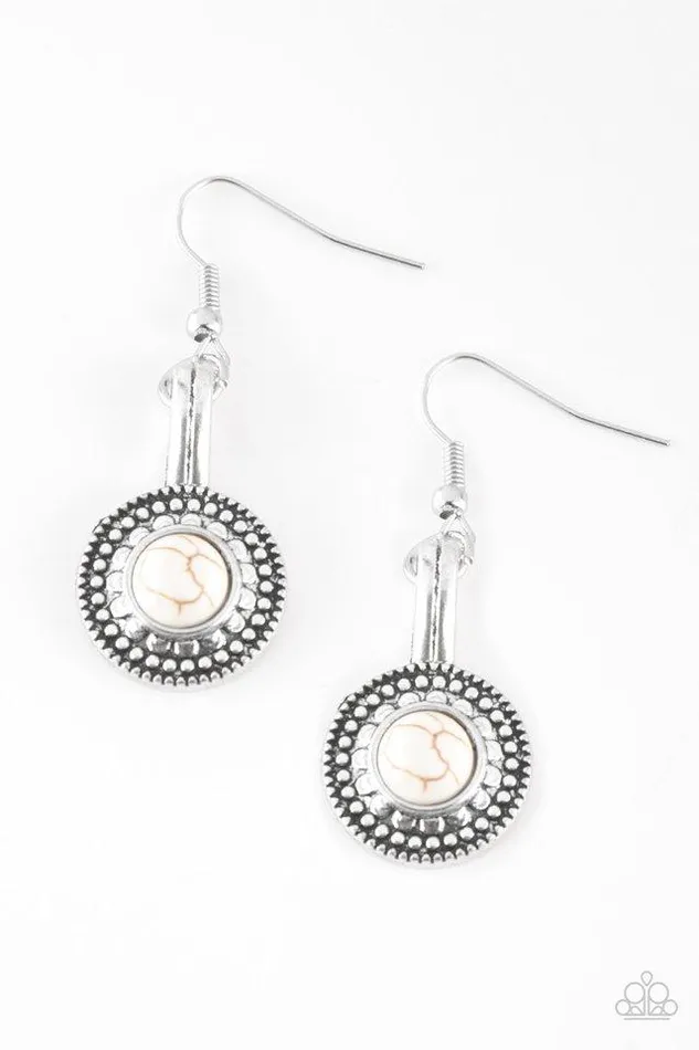 Earrings Paparazzi Jewelry Paparazzi Earring Simply Stagecoach White