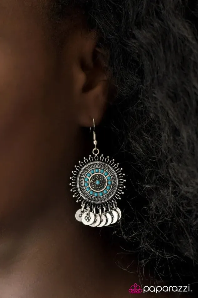Earrings Paparazzi Jewelry Paparazzi Earring Sonoran Sunshine Blue