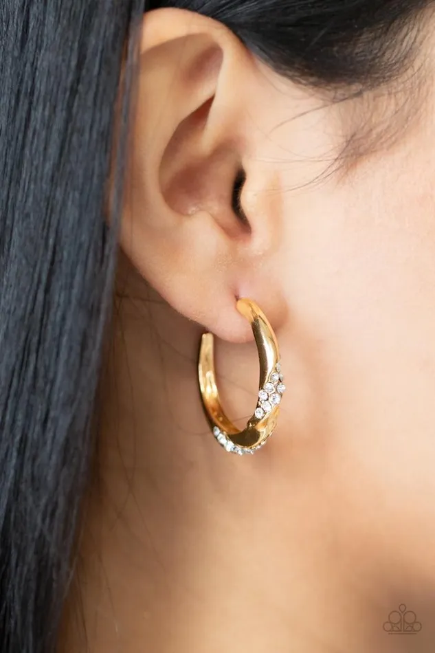 Earrings Paparazzi Jewelry Paparazzi Earring Subliminal Shimmer Gold