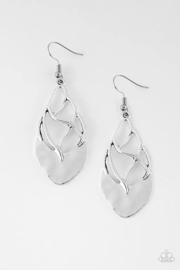 Earrings Paparazzi Jewelry Paparazzi Earring Super Swanky Silver