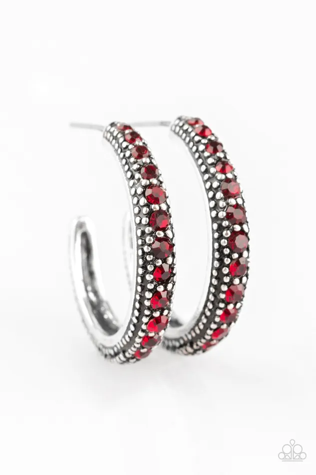 Earrings Paparazzi Jewelry Paparazzi Earring Twinkling Tinseltown Red