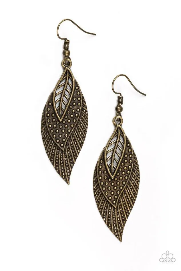 Earrings Paparazzi Jewelry Paparazzi Earring Wind Wanderer Brass