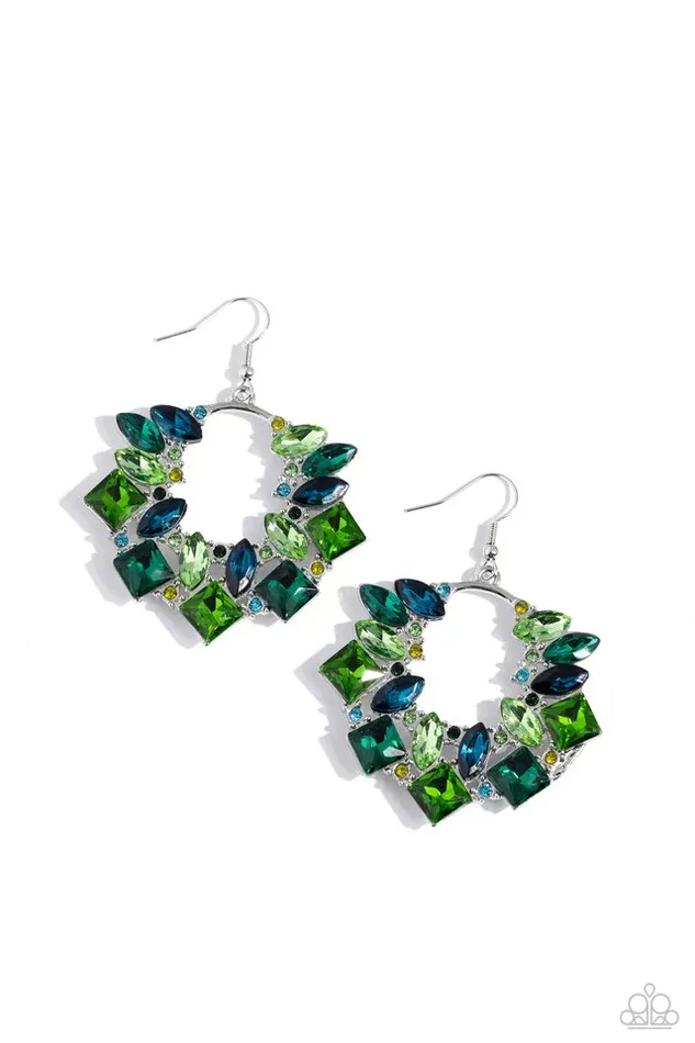 Earrings Paparazzi Jewelry Paparazzi Earring Wreathed in Watercolors Green Earrings Paparazzi Jewelry Paparazzi Earring Wreathed in Watercolors Green