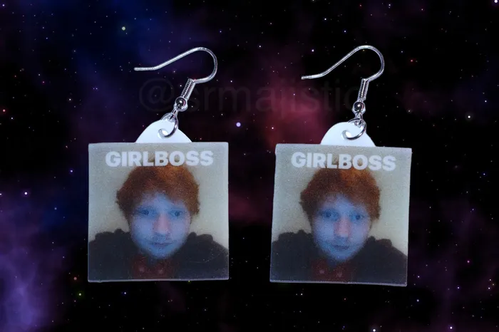 Earrings Sam Makes Things Ed Sheeran Girlboss Meme Handmade Earrings