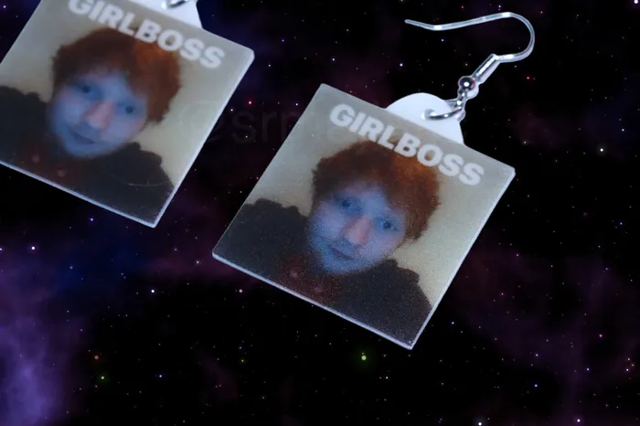 Earrings Sam Makes Things Ed Sheeran Girlboss Meme Handmade Earrings