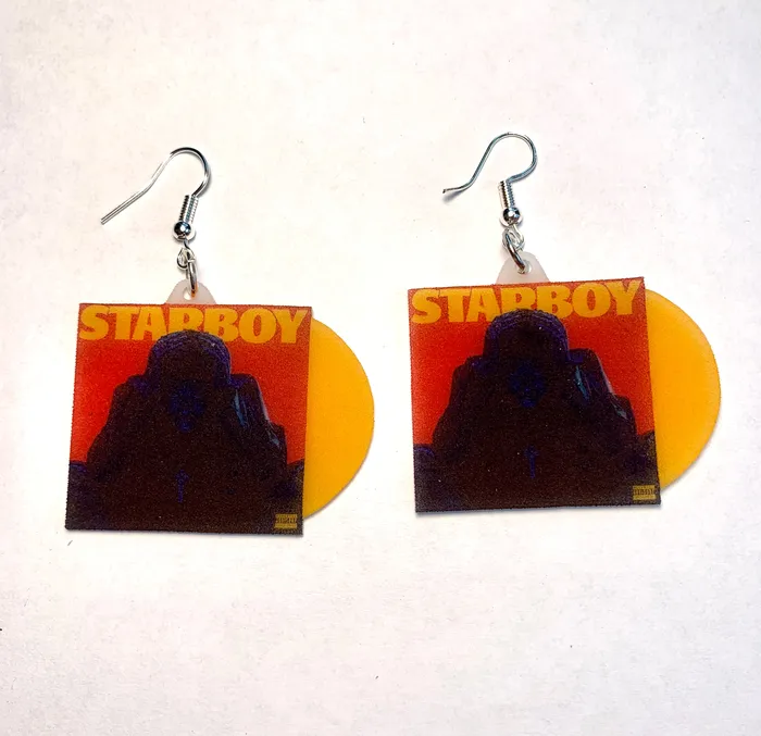 Earrings Sam Makes Things The Weeknd Starboy Vinyl Album Handmade Earrings