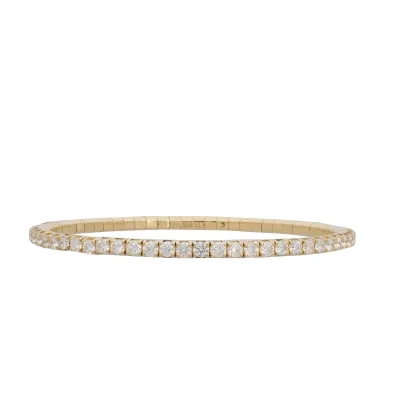 Extensible 18K Yellow Gold Diamond Stretch Tennis Bracelet Extensible Bracelets Extensible 18K Yellow Gold Diamond Stretch Tennis Bracelet Extensible Bracelets