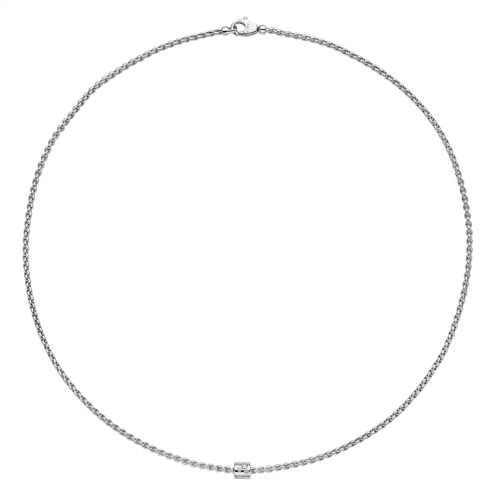 Fope 18K White Gold Aria Collection Diamond Necklace 17 inch FOPE Necklaces