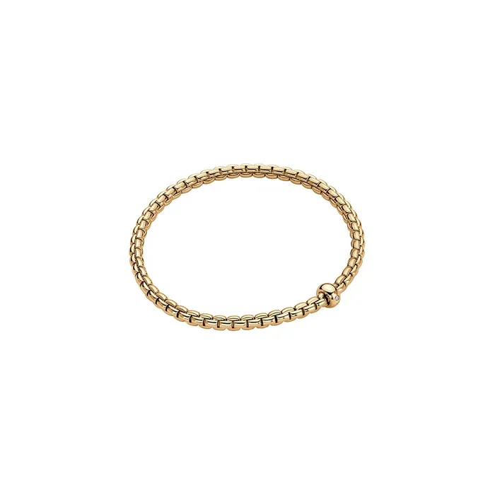 FOPE Bracelets Fope 18K Yellow Gold Eka Collection Diamond Bracelet Small Size FOPE Bracelets Fope 18K Yellow Gold Eka Collection Diamond Bracelet Small Size