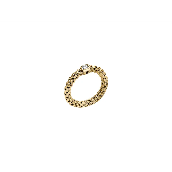 FOPE Rings Fope 18K Yellow Gold Souls Collection Ring with Diamond Small Size 565 FOPE Rings Fope 18K Yellow Gold Souls Collection Ring with Diamond Small Size 565